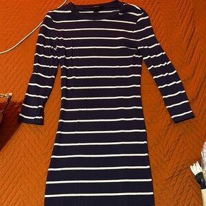 Striped Navy and White Women's Dress